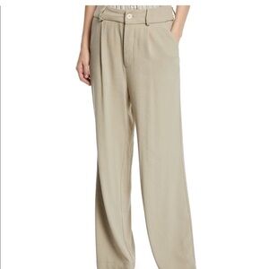 Elegant Tan Wide-Leg Women's Pants